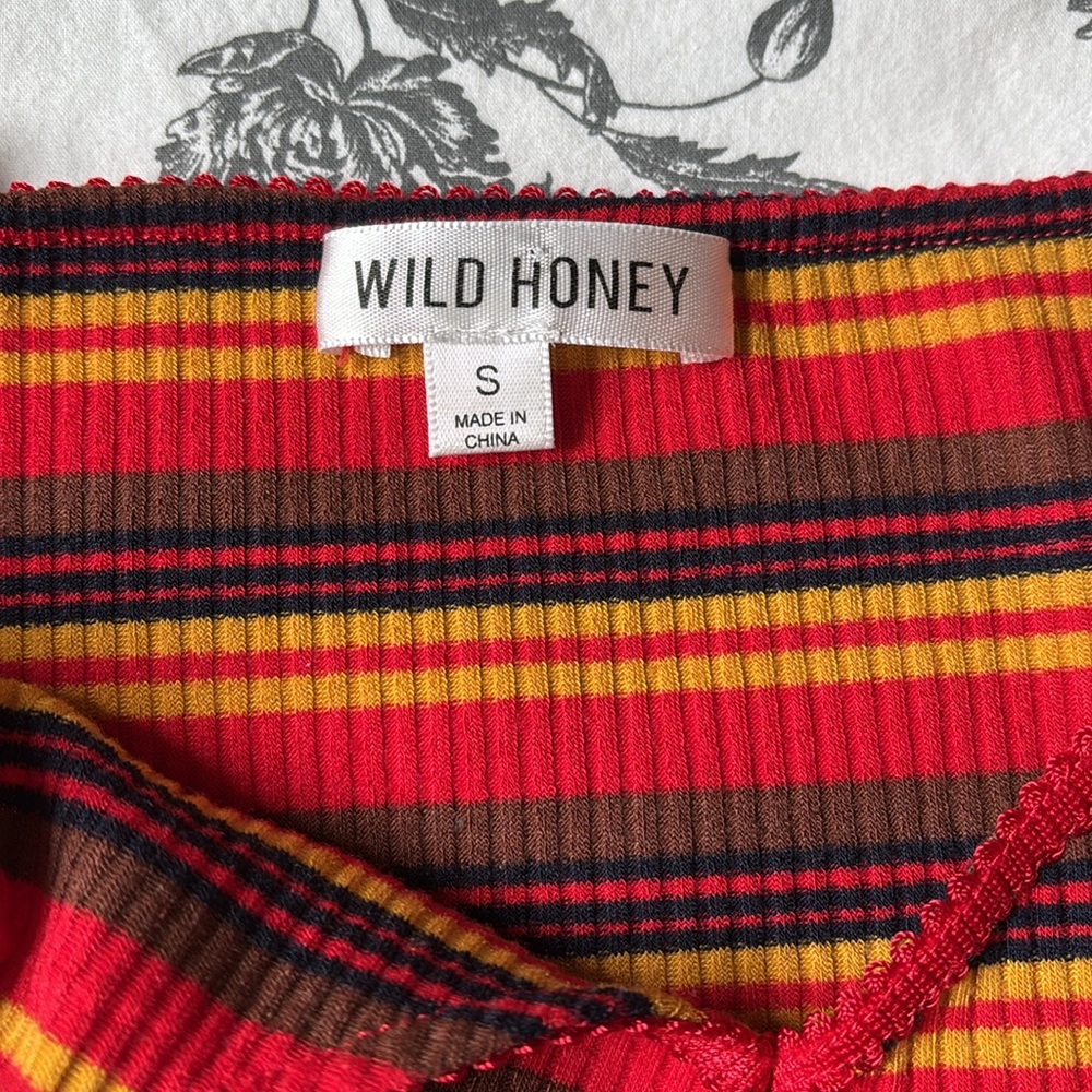 {NWOT} Wild Honey Striped Ribbed Bodysuit - Picture 8 of 10